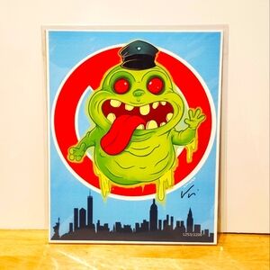 *3 for $30* Ghostbusters Slimer - Signed  & Numbered 8x10 Art Print - BAM Box